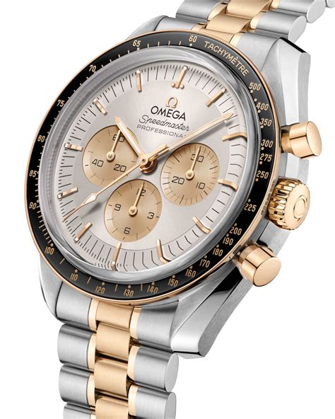 omega speedmaster acciaio e oro|Speedmaster Moonwatch Professional 42 mm, .